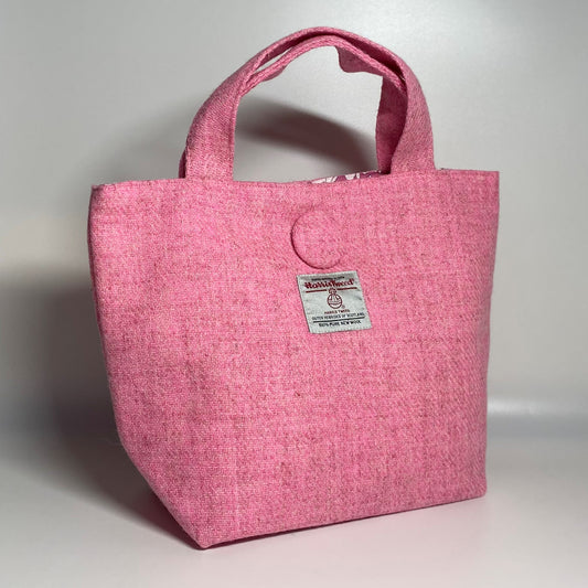 Pale Pink Harris Tweed Handbag
